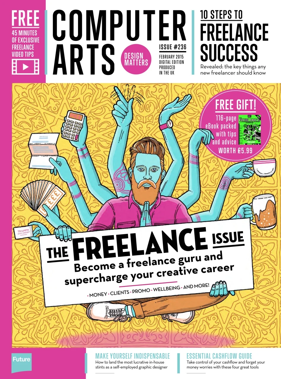 Computer Arts Magazine cover — the issue featuring Geoffrey Idun's design work